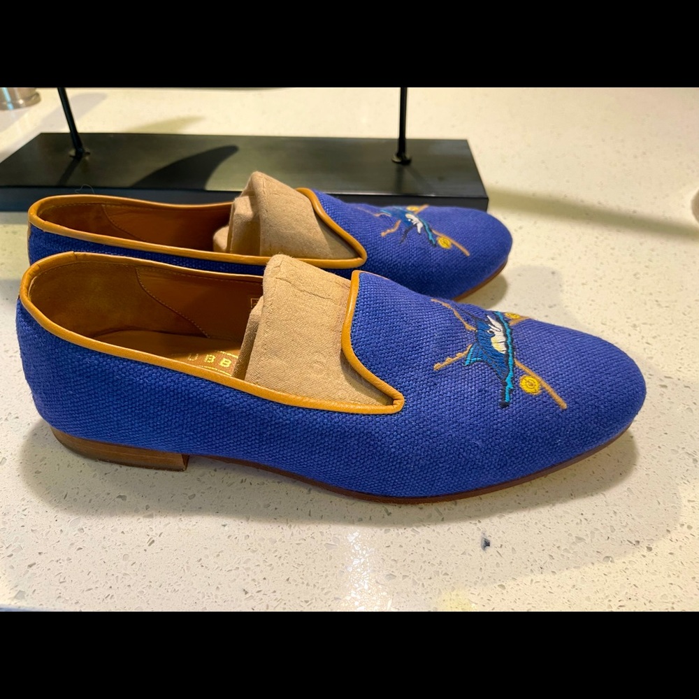 Stubbs And Wooton Size 9 Blue Marlin Mens Shoes